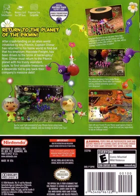 Pikmin 2 box cover back